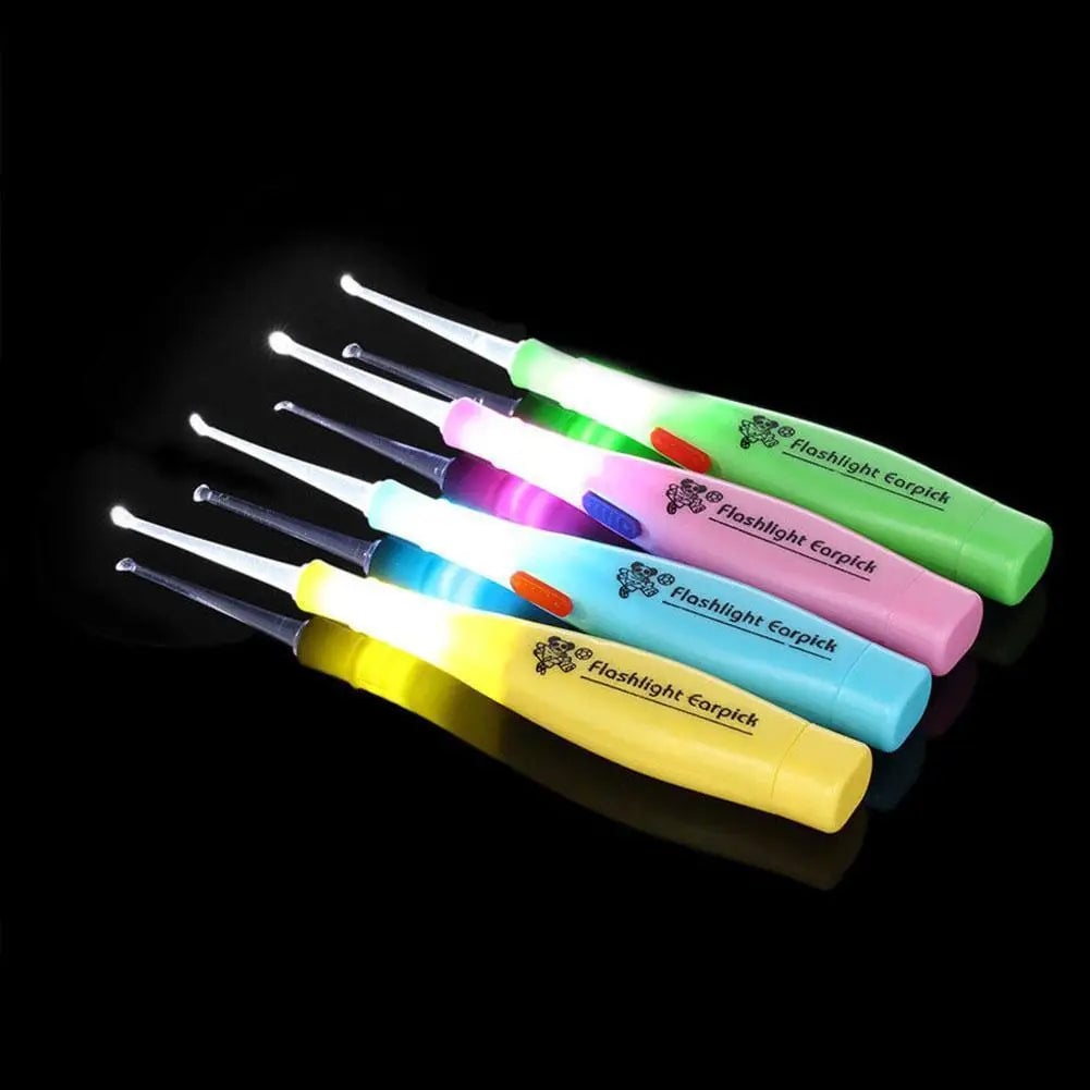 LED Ear Wax Remover Steel Tool 3 Tips Irrigator Ear Care Cleaning