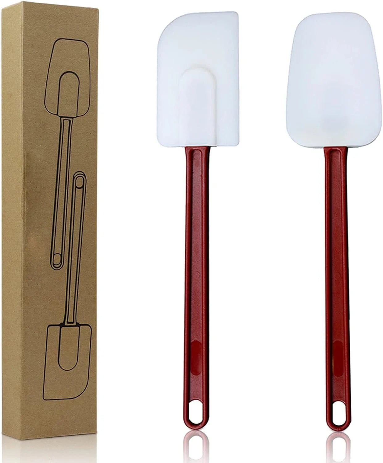 Heat-Resistant Silicone Spatula Set - Heavy-Duty Commercial Grade