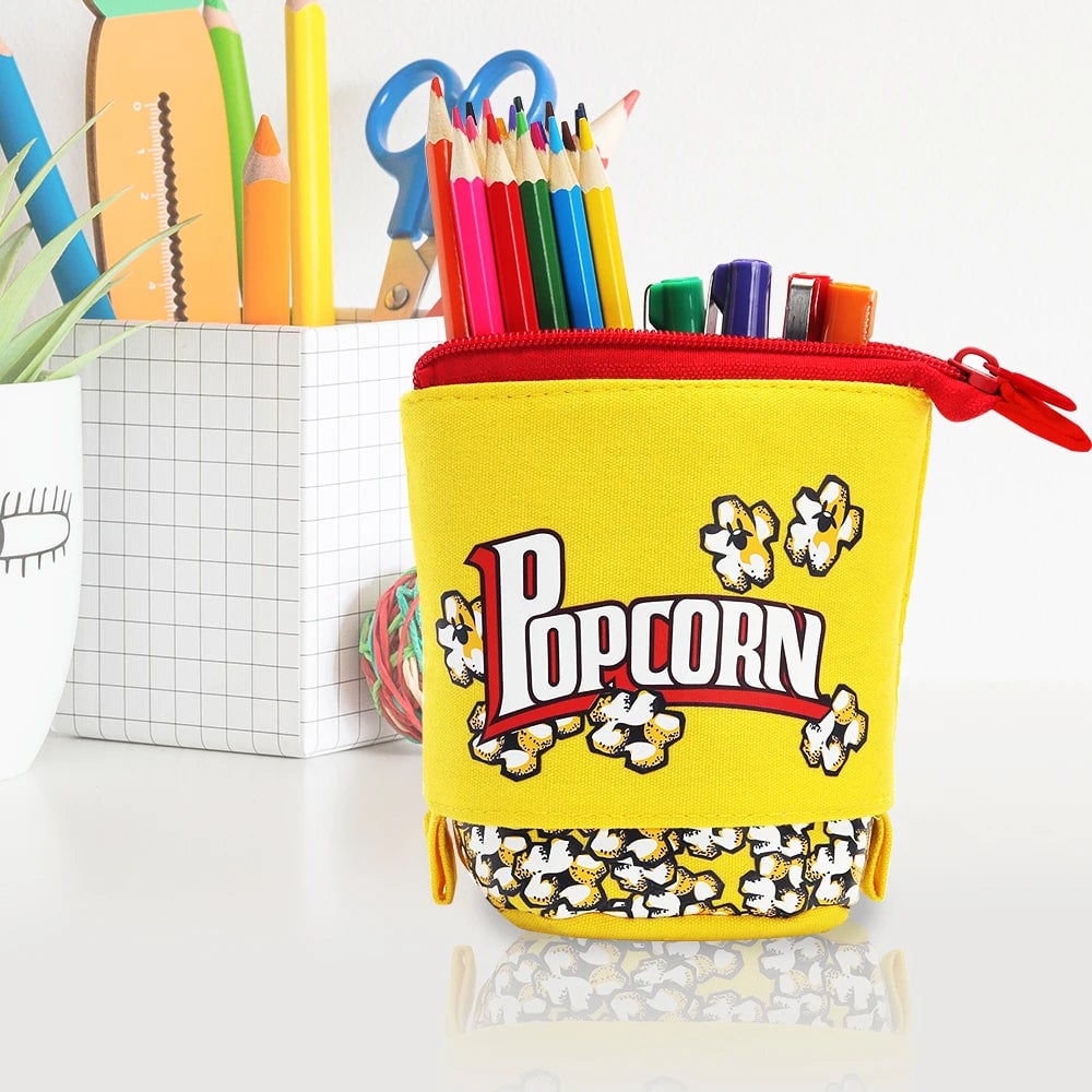 Telescopic Standing Pencil Case - Kawaii Spacious Portable Holder