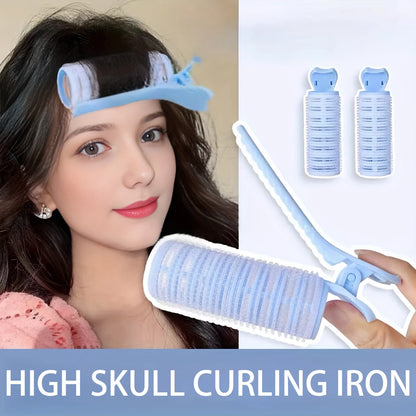 Heatless Hair Curlers Set - Lazy Rollers & Bangs Styling Clips