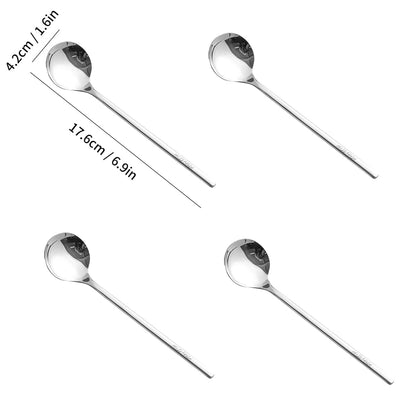 316 Stainless Steel Long Handle Dessert Spoons Set 2/4PCS Coffee