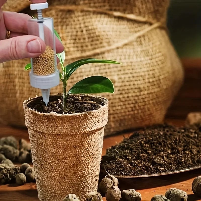 Handheld Manual Seed Dispenser Tool Transparent Tube Garden Seeder
