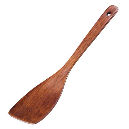 Long Handle Wooden Spatula Turner - Kitchen Cooking Utensil Tool