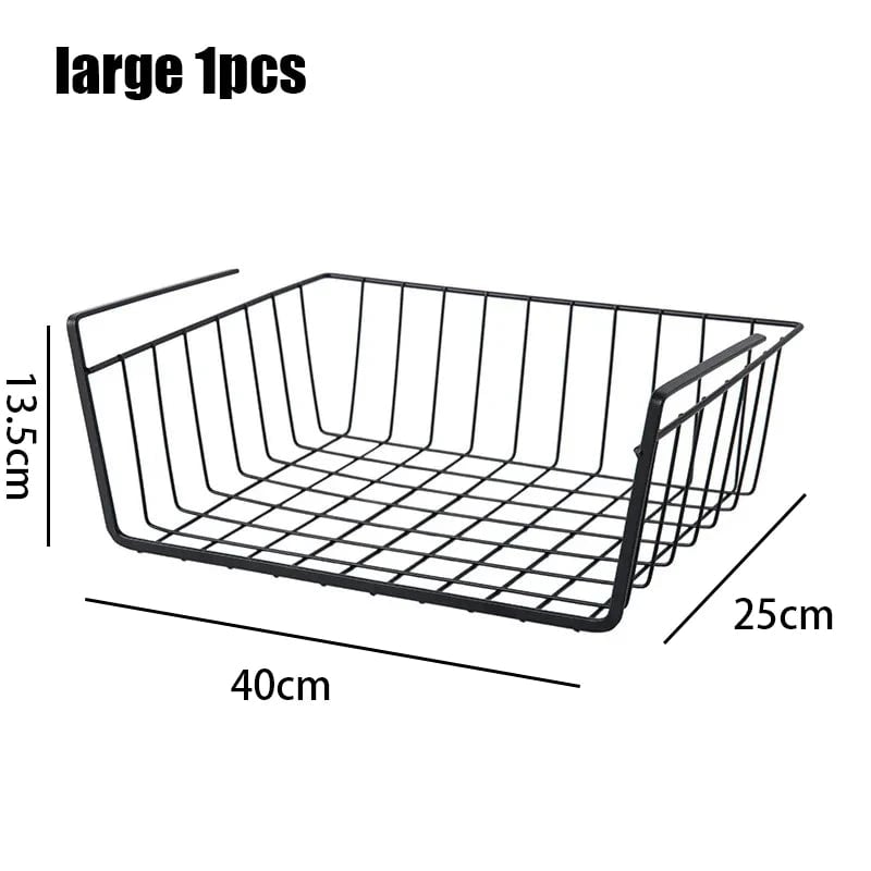 Iron Perforated Hanging Storage Basket Multi-Function Kitchen Bath