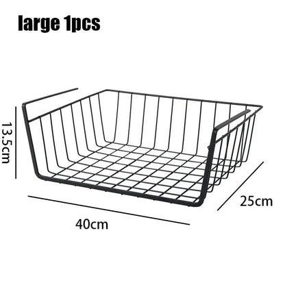 Iron Perforated Hanging Storage Basket Multi-Function Kitchen Bath