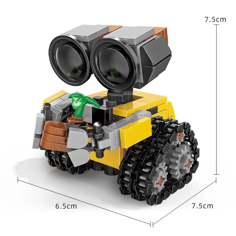 217Pcs Space Mini Robot MOC Building Blocks - Sci-Fi Tracked Bot Model