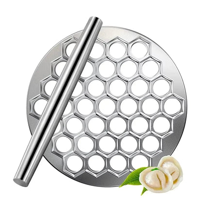 37-Hole Aluminum Pelmeni Dumpling Maker Mold - Russian Ravioli Cutter