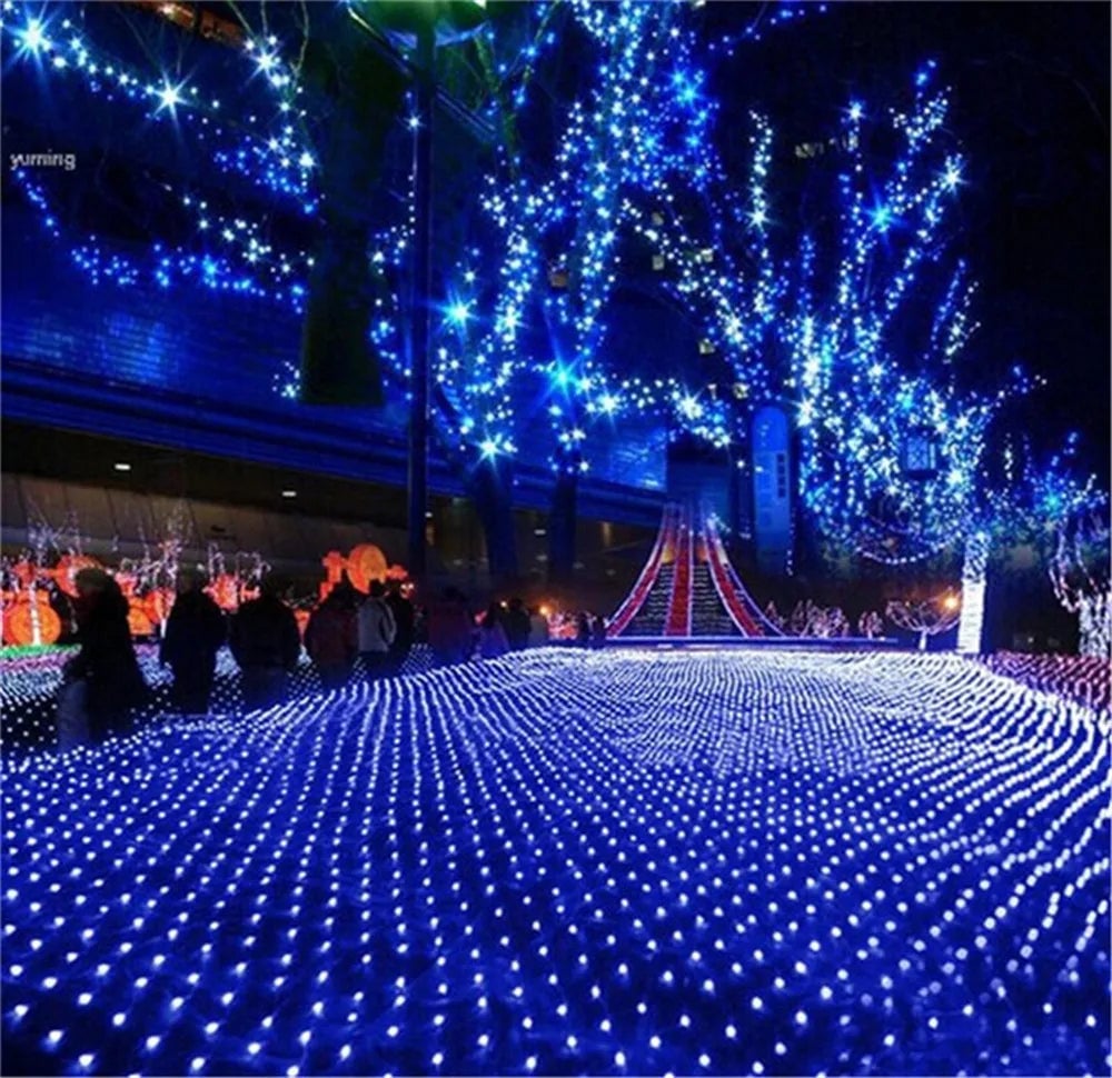 LED Net Christmas Lights 3M×2M 204LEDs Waterproof Mesh Garland