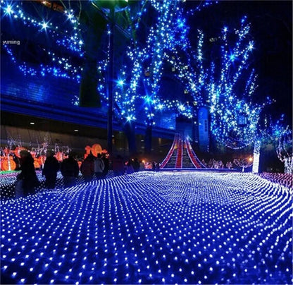 LED Net Christmas Lights 3M×2M 204LEDs Waterproof Mesh Garland