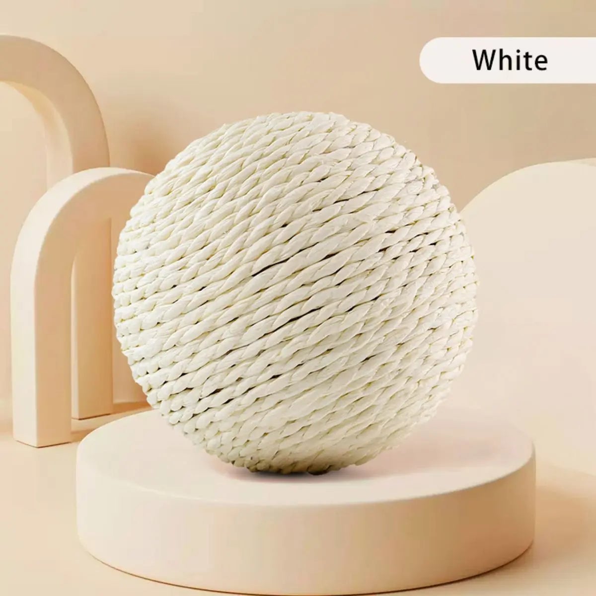 10CM Interactive Sisal Cat Scratching Ball - Teeth Cleaning Sound Toy
