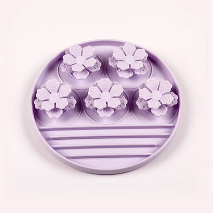 Round Silicone Pet Snuffle Mat with Suction Cup - Slow Feeder
