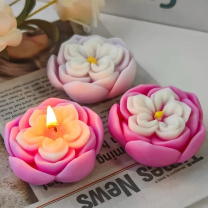 6cm Rose Flower Silicone Mold - Soap Candle Resin Gypsum DIY Craft