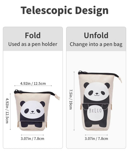 Telescopic Standing Pencil Case - Kawaii Spacious Portable Holder