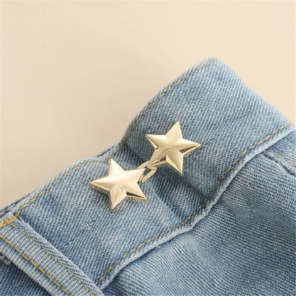 Adjustable Jean Button Clips - Retractable Waist Tightener Buckle