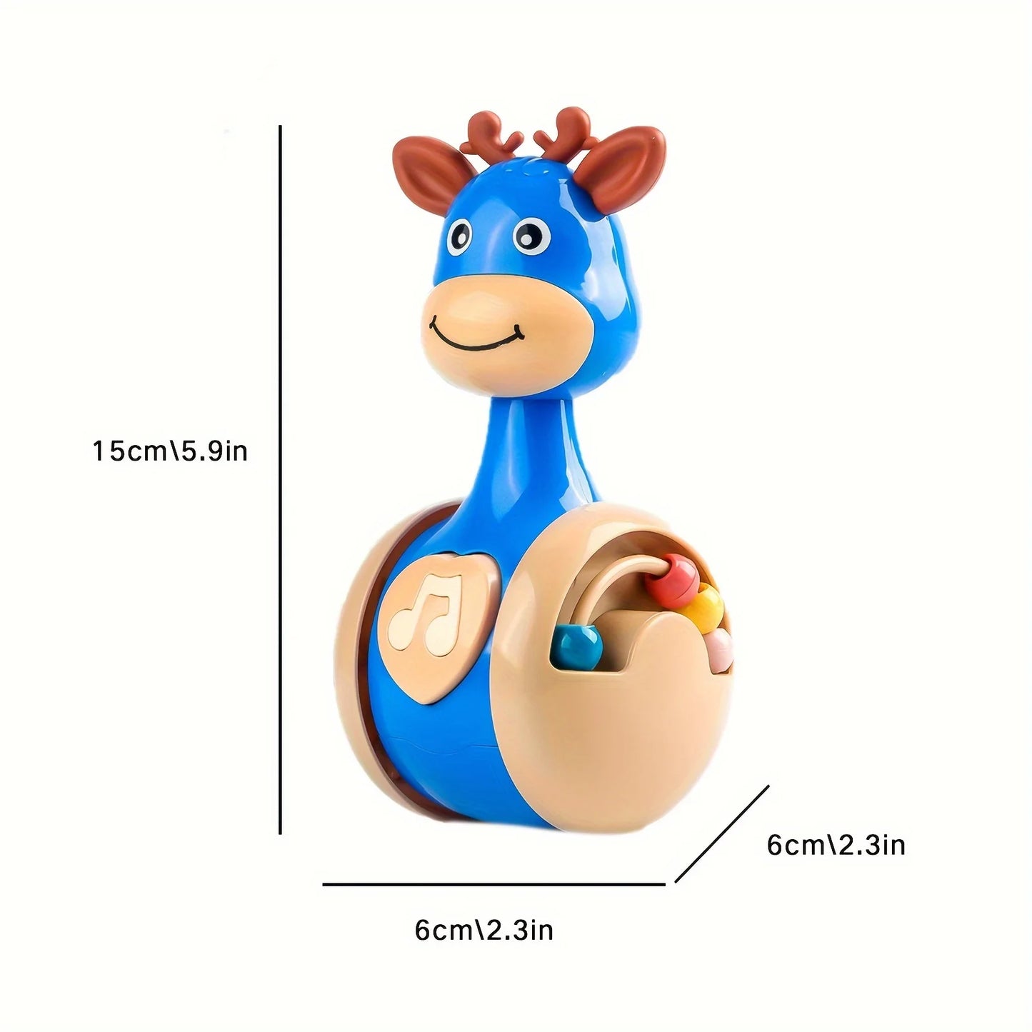 Fawn Sliding Tumbler Rattle - Educational Baby Toy with Sound