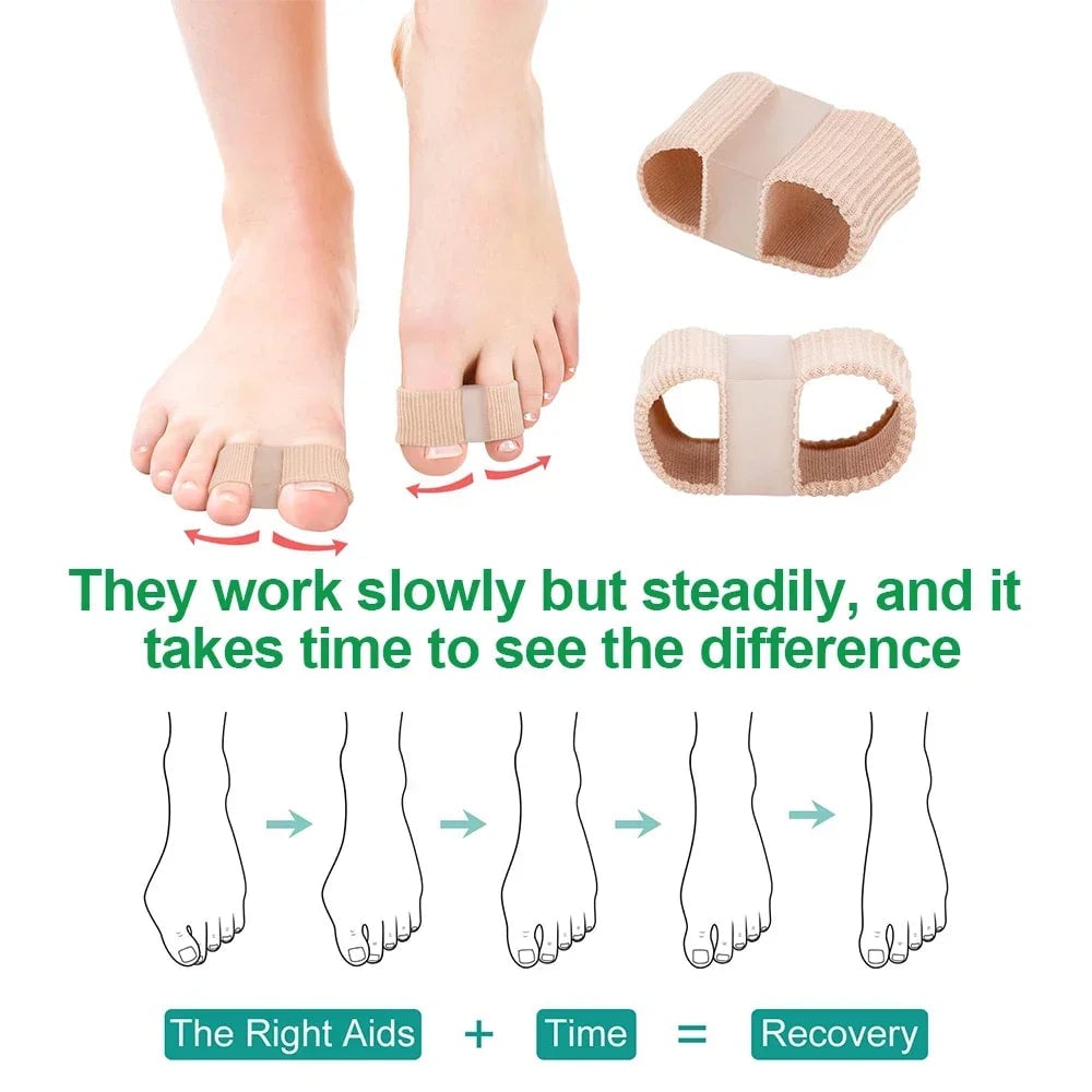 Gel Bunion Toe Separator with Fabric Lining - Silicone Spacer
