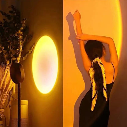 LED USB Sunset Projector Light - Portable Mood Lamp Home Decor