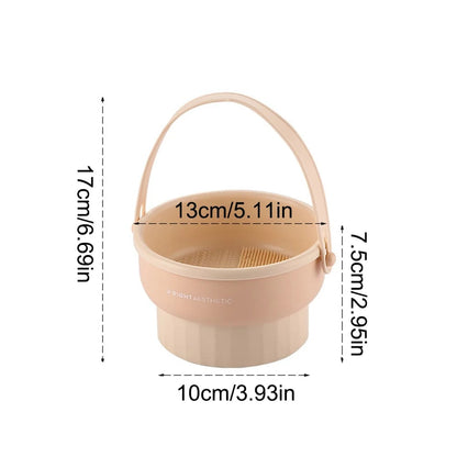 Makeup Brush Cleaning Bucket with Drying Rack & Storage Box Set