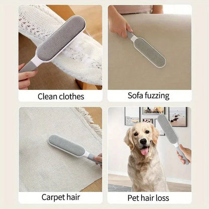 Double Sided Manual Pet Hair Remover Lint Brush Furniture Clothes