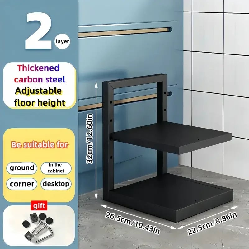 Adjustable Stainless Steel Pot Rack Kitchen Storage Organizer