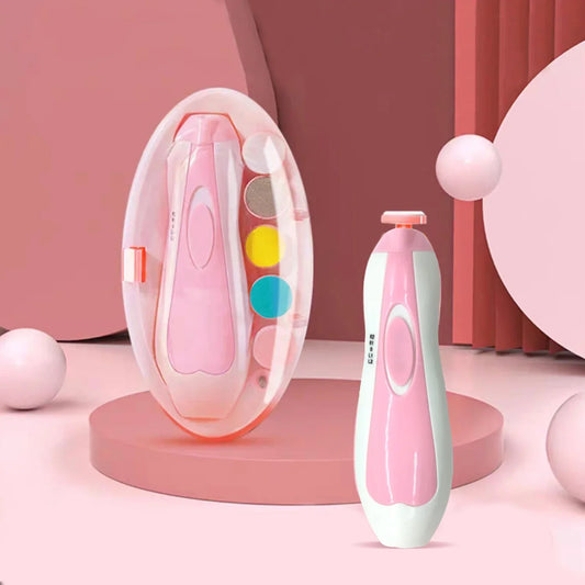 Electric Baby Nail Care Set - Toddler Nail Clipper File Scissors