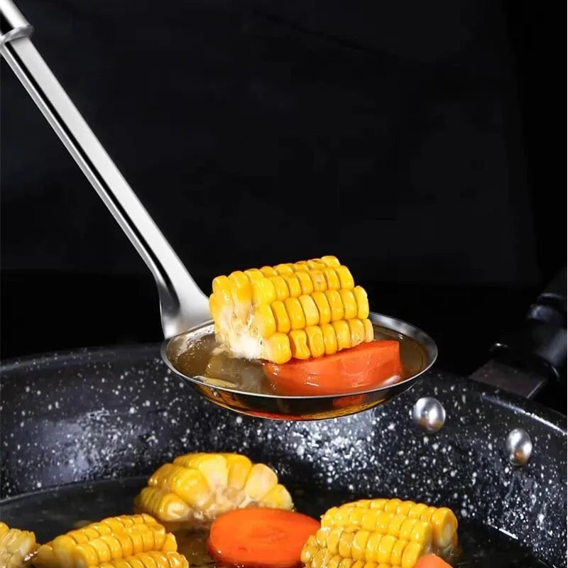 Professional Stainless Steel Cooking Spoon - Kitchen & BBQ Tool
