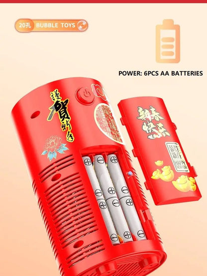 20-Hole Electronic Automatic Bubble Machine - Ground Landing Blower