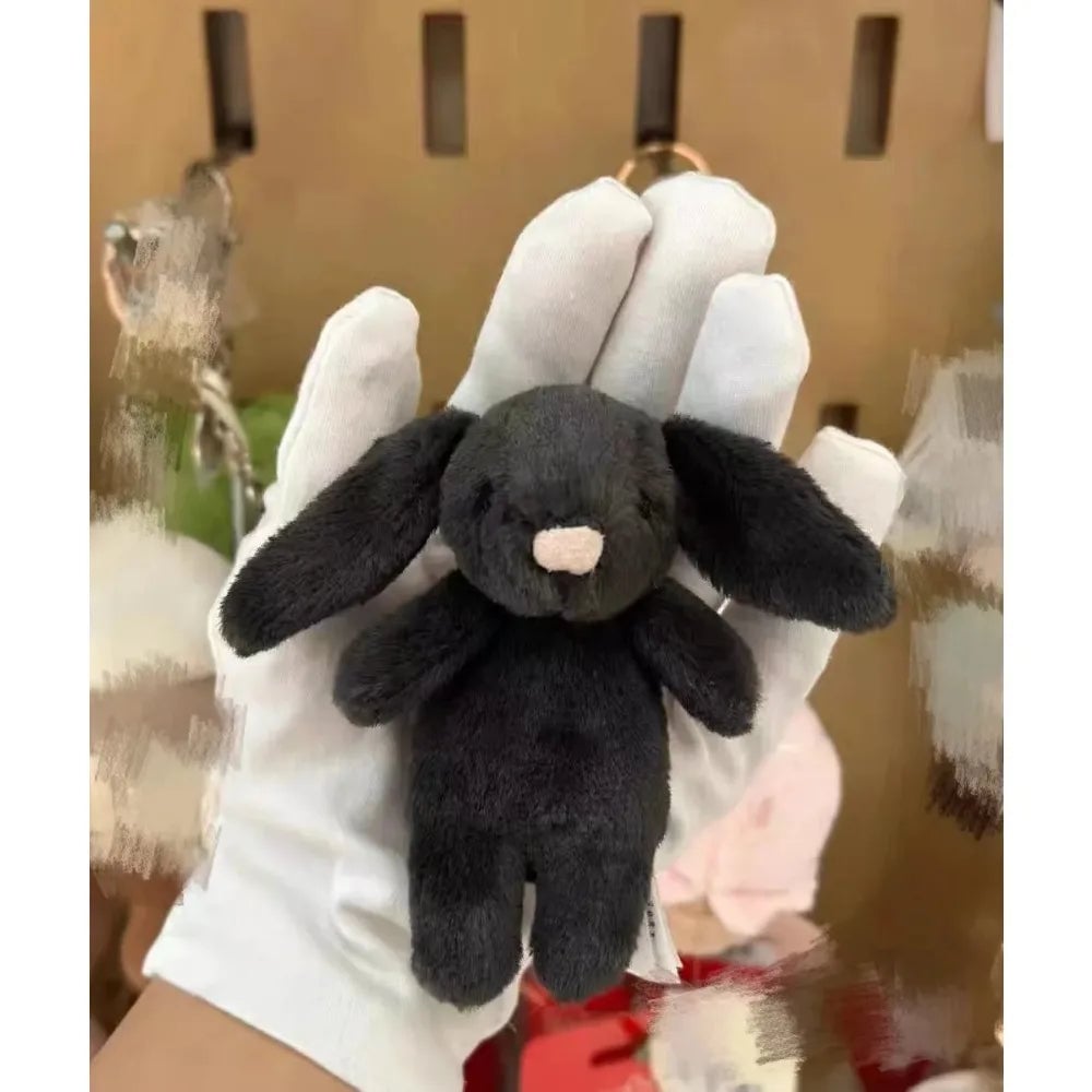 Cute Rabbit Keychain with Pompom - Stuffed Animal Pendant Trinket