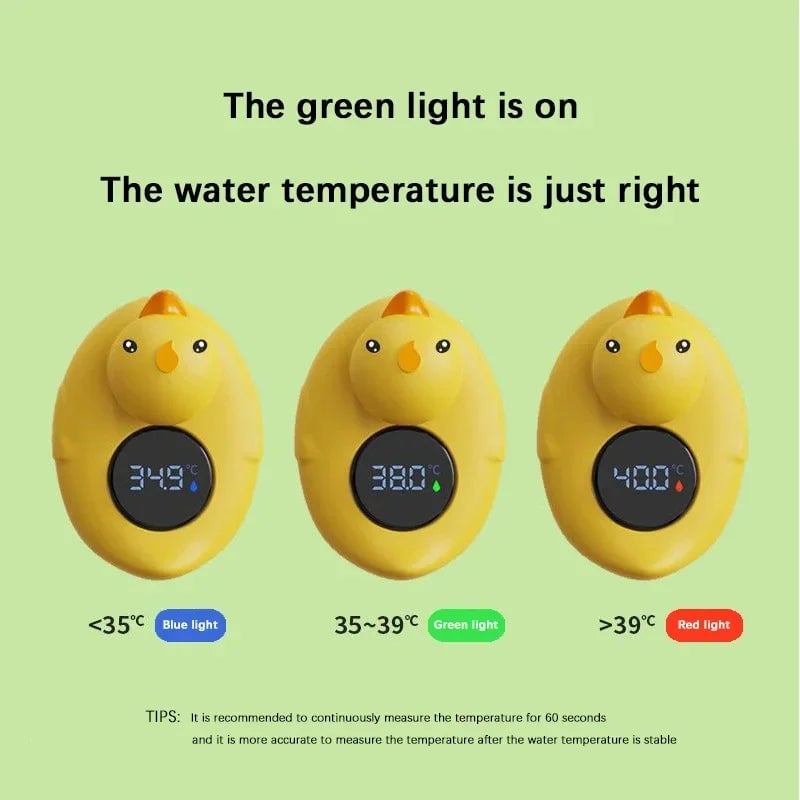 Waterproof Duck Baby Bath Thermometer - Floating Temperature Sensor