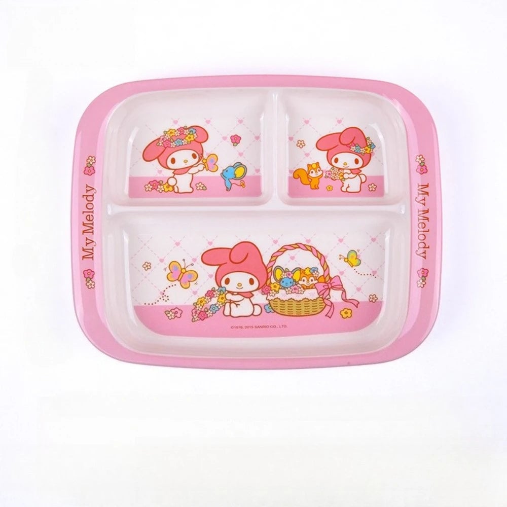 Kids Divided Dinner Plate - Cartoon Dishwasher Safe Shatter Resistant