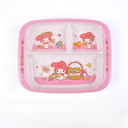 Kids Divided Dinner Plate - Cartoon Dishwasher Safe Shatter Resistant