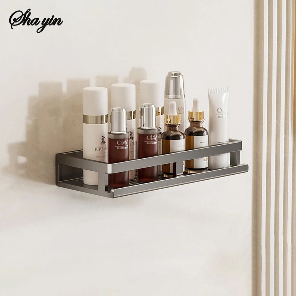 No-Drill Wall Mount Toilet Storage Rack - Bathroom Organizer