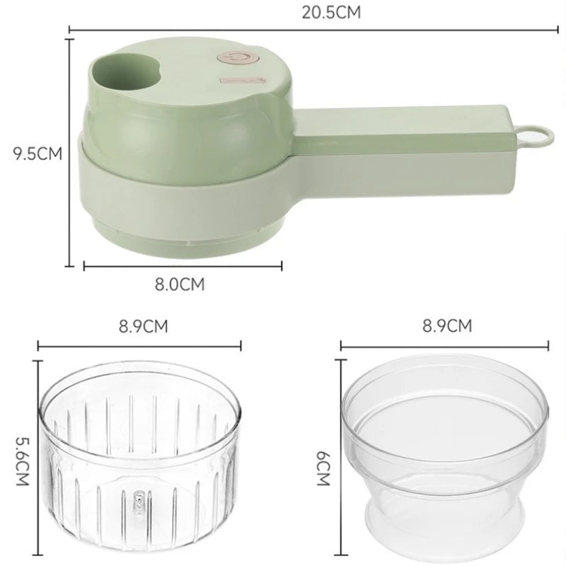4-in-1 Electric Food Processor - Vegetable Cutter Garlic Masher