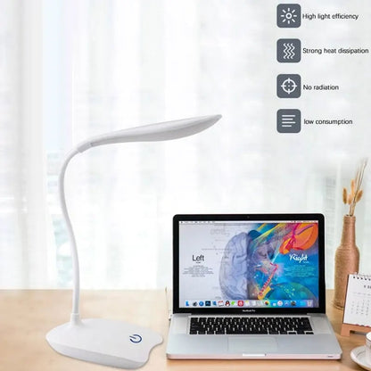 USB Rechargeable LED Desk Lamp Eye Protection Student Reading Light