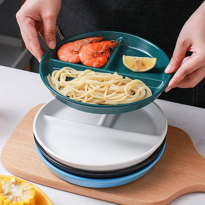 3-Compartment Portion Control Dinner Plate - Microwave Safe PP