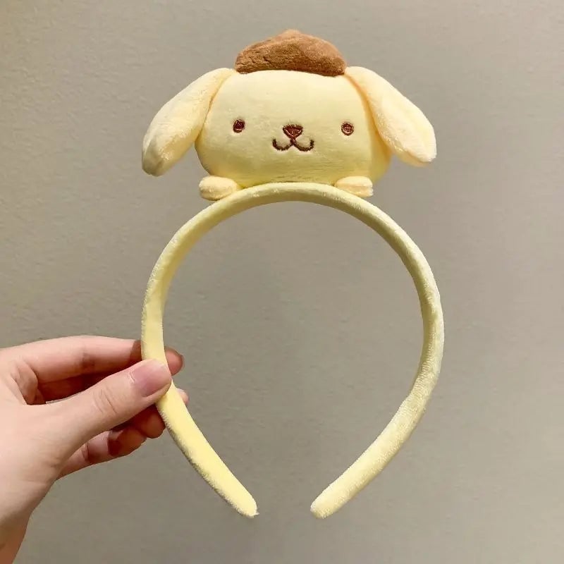 Plush Cartoon Character Headband - Pompompurin Kuromi Cinnamoroll