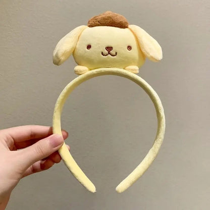 Plush Cartoon Character Headband - Pompompurin Kuromi Cinnamoroll