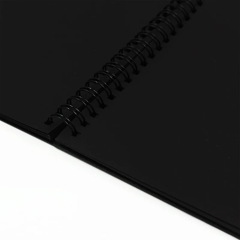 32 Sheet A4/A5 Black Paper Sketchbook 120GSM Spiral Bound Drawing Pad