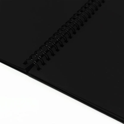 32 Sheet A4/A5 Black Paper Sketchbook 120GSM Spiral Bound Drawing Pad
