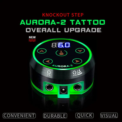 Aurora 2 Dual Output LCD Touch Screen Tattoo Power Supply Battery