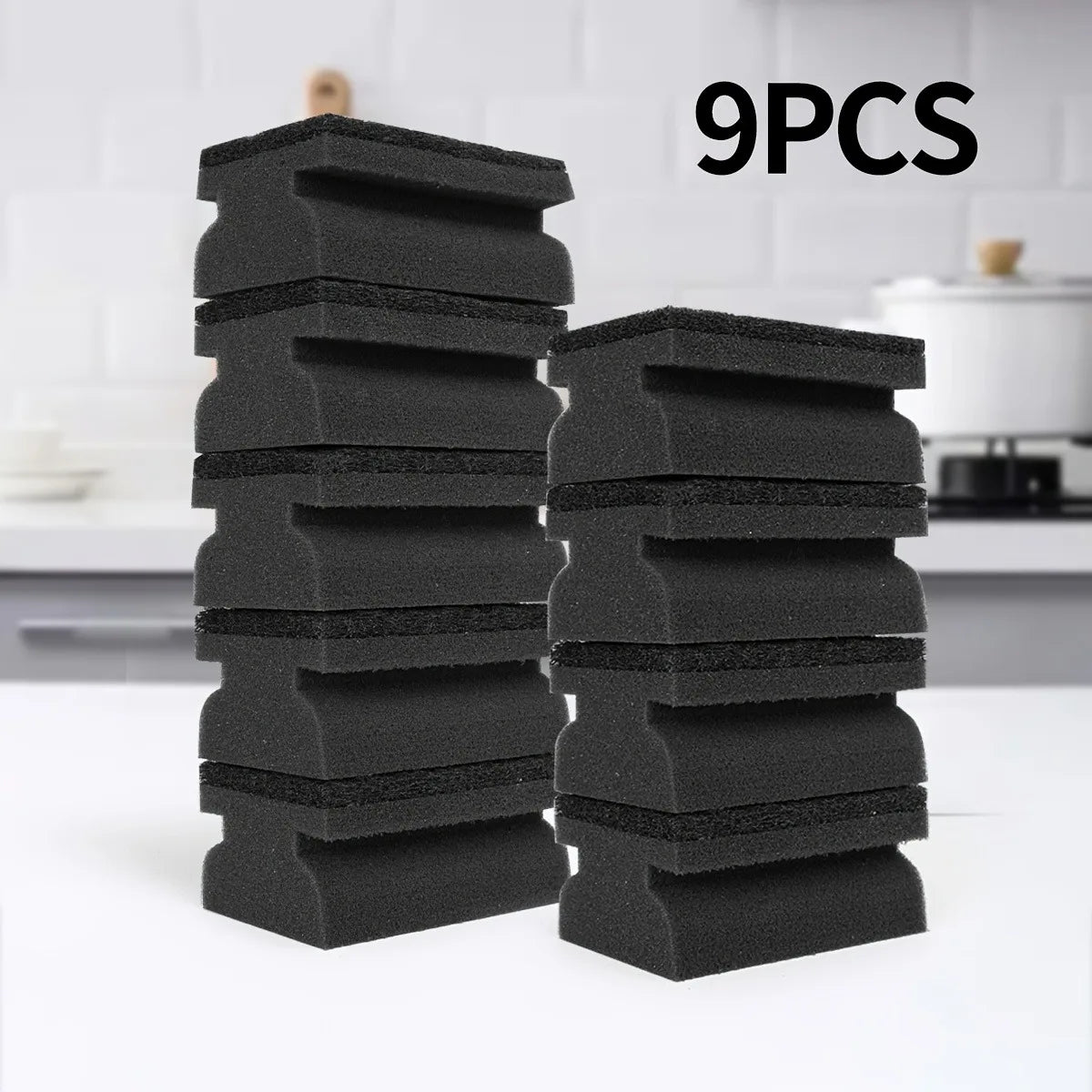 3-Pack Double-Sided Non-Scratch Scouring Sponges for Kitchen