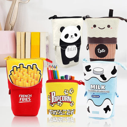 Telescopic Standing Pencil Case - Kawaii Spacious Portable Holder