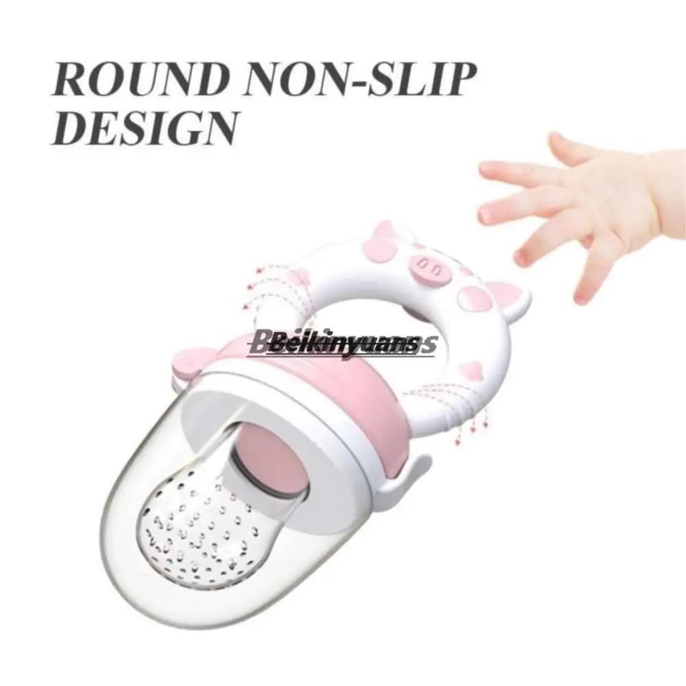 Silicone Baby Teething Pacifier Fruit Vegetable Bite Bag Molar Stick