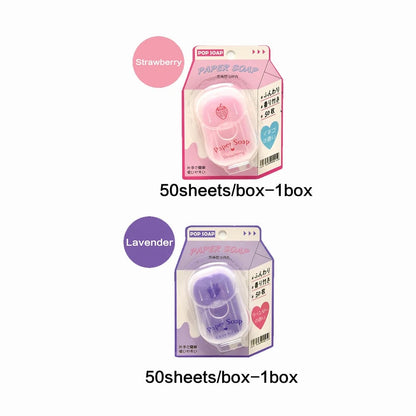 Portable Hand Soap Sheets 50ct Travel Dissolving Cleanser Wipes