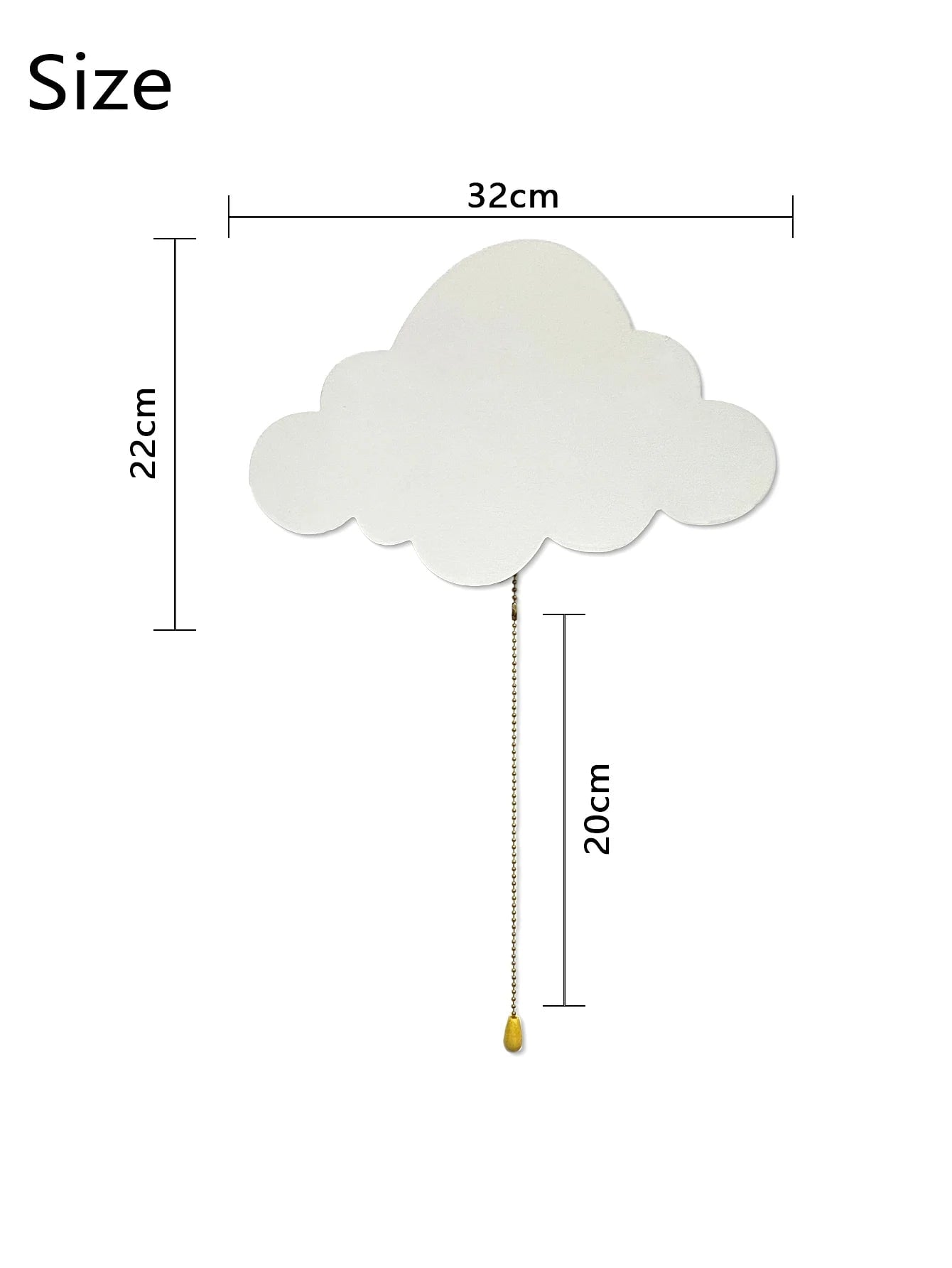 Battery Operated Cloud Wall Light - Floating LED Lamp Kids Nursery