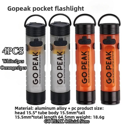 GOPEAK Mini LED Flashlight 5050 Pocket Keychain Clip Emergency Light