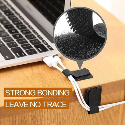 Reusable Self-Adhesive Cable Ties - Adjustable Wire Organizer