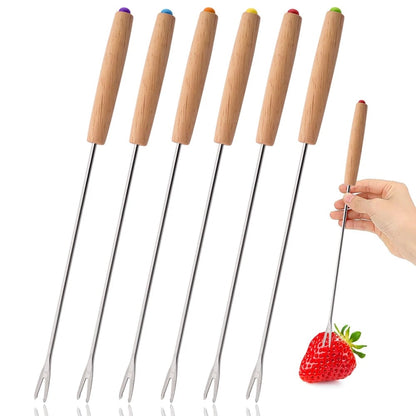 Stainless Steel Fondue Forks Set 6-24Pcs Long Corrosion Resistant
