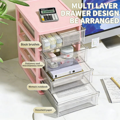 Clear Acrylic Drawer Organizer 2/3/4-Tier Storage Box Space-Saving