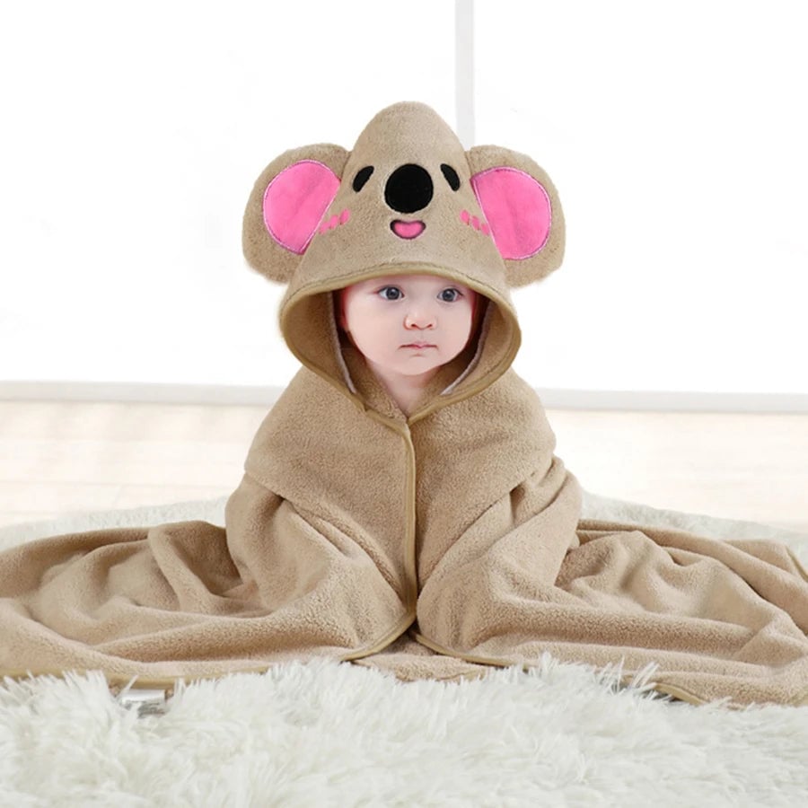 Baby Animal-Shaped Hooded Bathrobe - Quick-Dry Soft Bath Towel Wrap